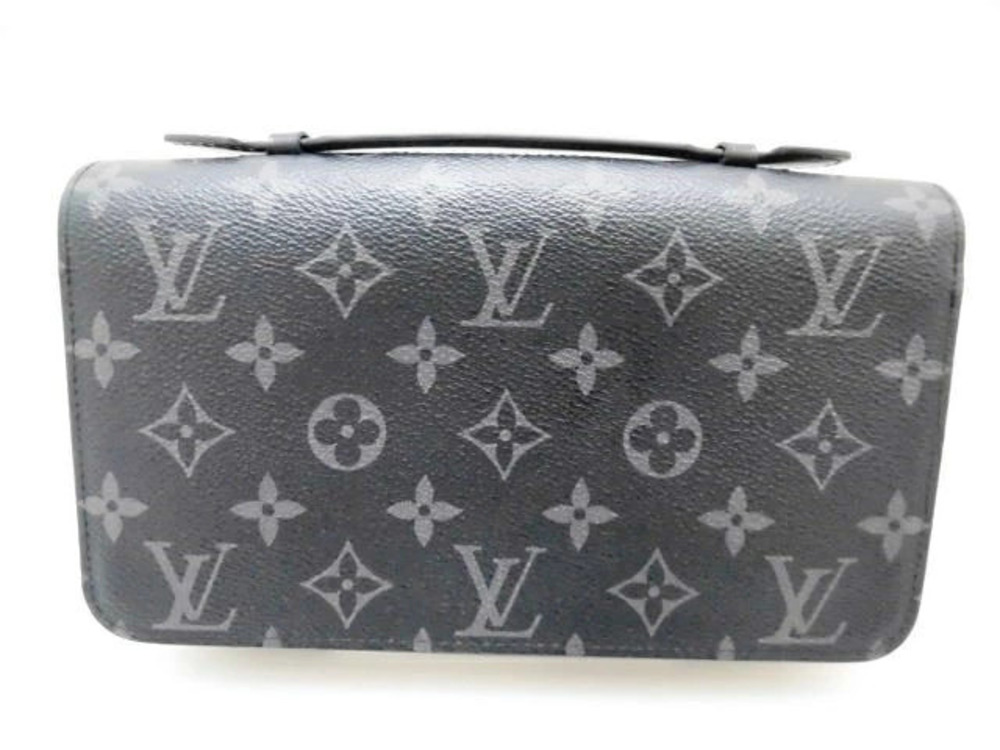 LOUIS VUITTON Zippy Shoulder Bag Monogram Eclipse Black